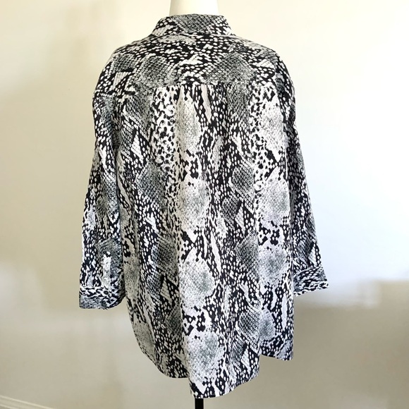 Oversized Jones New York linen reptile shirt - Picture 7 of 8
